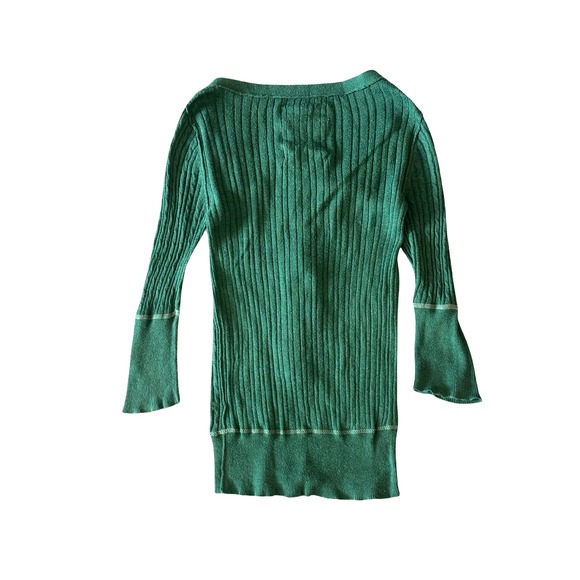 Vintage Y2K Hollister Green Cable Knit
Henley Top M - Picture 5 of 7